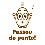 Sticker de Zoiudo con el texto “Passou do ponto!” (en portugués)