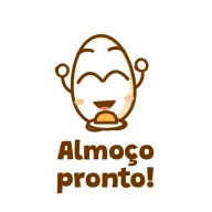 Sticker de Zoiudo con el texto “Almoço pronto!” (en portugués)