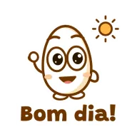 Sticker de Zoiudo con el texto “Bom dia!” (en portugués)