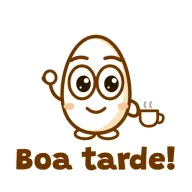 Sticker de Zoiudo con el texto “Boa tarde!” (en portugués)