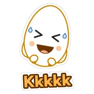 Sticker de Zoiudo con el texto “Kkkkk” (en portugués)