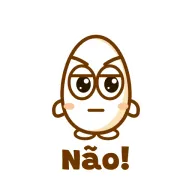Sticker de Zoiudo con el texto “Não!” (en portugués)