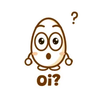 Sticker de Zoiudo con el texto “Oi?” (en portugués)
