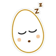 Sticker de Zoiudo durmiendo, sin texto